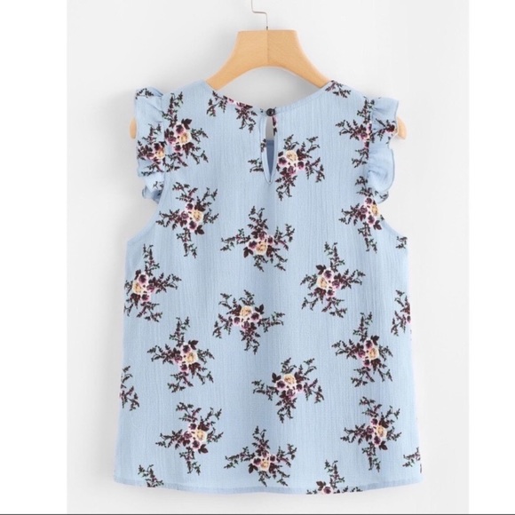 October Love NEW | floral sleeveless chiffon top - Picture 3 of 7